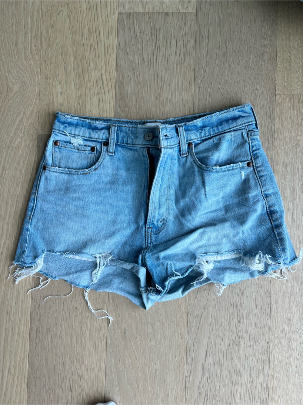 Abercrombie & Fitch Light Blue Denim Shorts